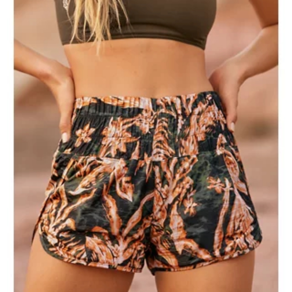 Free People Movement The Way Home Shorts Sz S in Black Combo